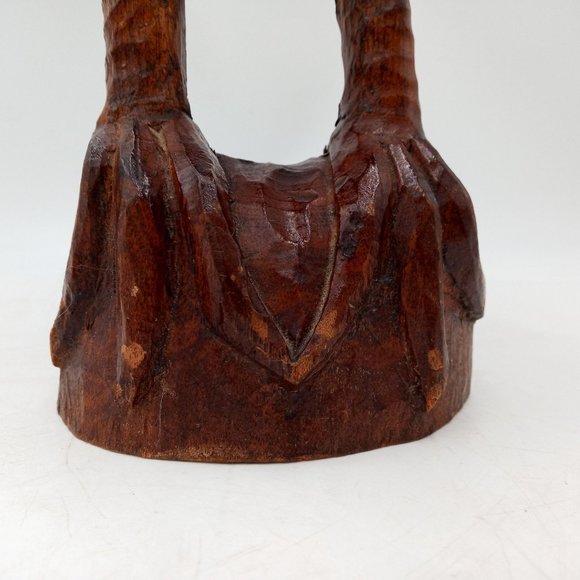 Vintage Carved Rooster Sculpture Wood Carving Chicken 19 Inch As Is Read - Picture 7 of 16